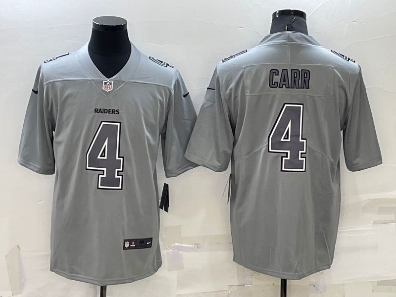 Men Oakland Raiders 4 Carr Grey 2022 Nike Limited Vapor Untouchable NFL Jersey